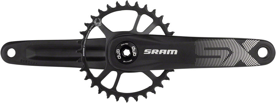 SRAM SX Eagle Crankset - 170mm 12-Speed 32t Direct Mount DUB Spindle Interface BLK A1 - The Bike Hub