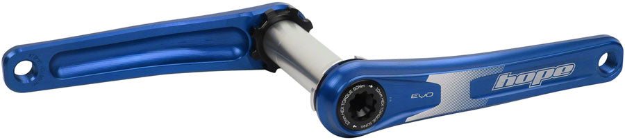 Hope Evo Crankset - 175mm Direct Mount 30mm Spindle For 135/142/141/148mm Rear Spacing Blue