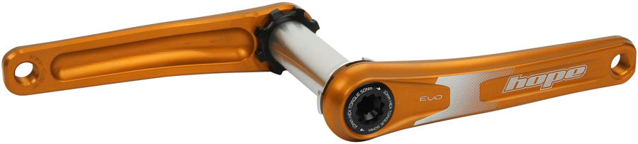 Hope Evo Crankset - 170mm Direct Mount 30mm Spindle For 135/142/141/148mm Rear Spacing Orange