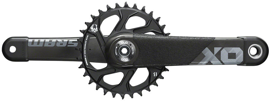 SRAM X01 All Downhill Crankset - 165mm 10/11-Speed 34t Direct Mount DUB Spindle Interface For 83mm BSA 104.5/107 PressFit BLK