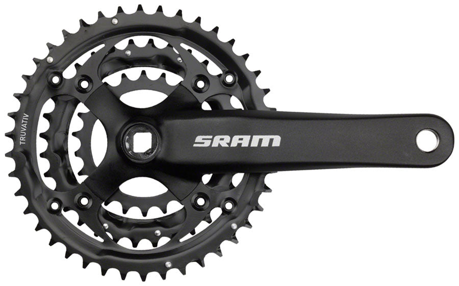 SRAM S-600 Crankset - 175mm 8-Speed 42/32/22t 104/64 BCD Square Taper JIS Spindle Interface BLK