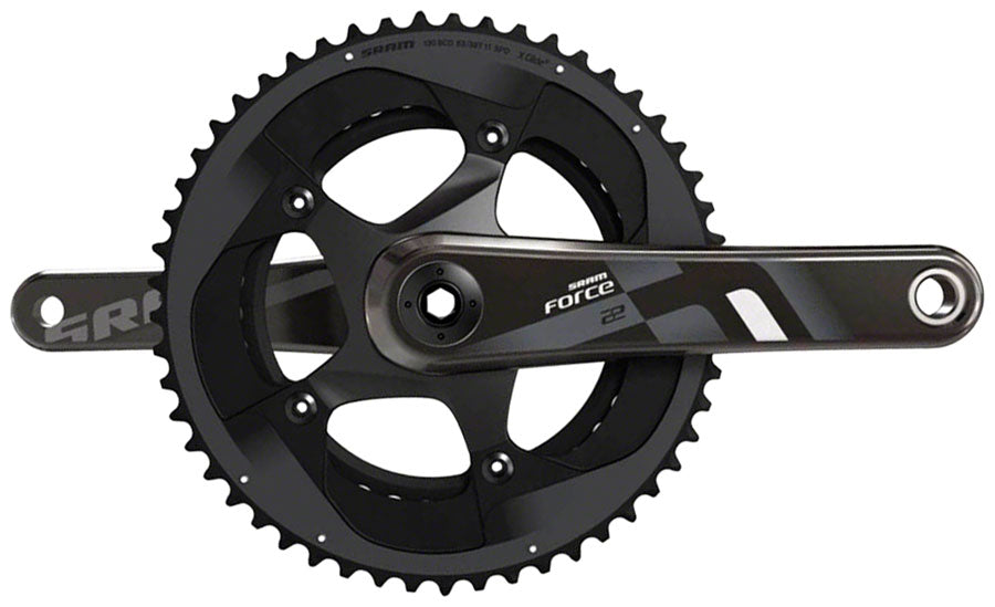 SRAM Force 22 Crankset - 172.5mm 11-Speed 53/39t 130 BCD GXP Spindle Interface BLK