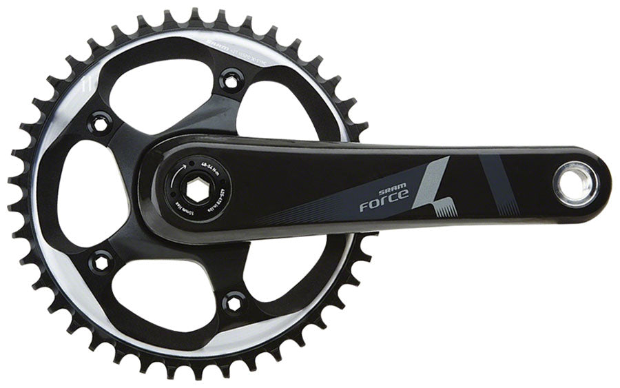 SRAM Force 1 Crankset - 170mm 10/11-Speed 42t 110 BCD BB30/PF30 Spindle Interface BLK
