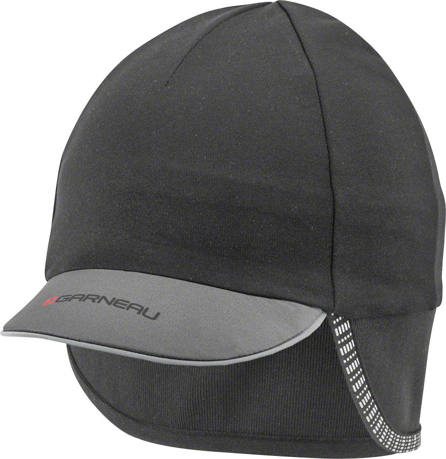 Garneau Winter Cap: Black/Garneau Gray SM/MD
