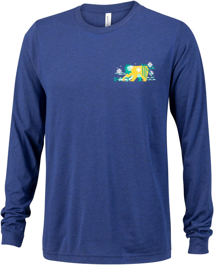 Salsa Tundra Buds Unisex Long Sleeve T-shirt - Navy White YLW Teal Green Large