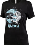 Surly Garden Pig Womens T-Shirt - Black/Gray/Teal Medium