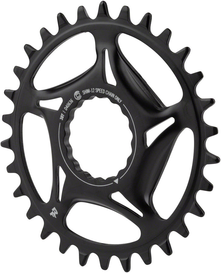 RaceFace Narrow Wide Direct Mount CINCH Steel Chainring - Shimano 12-Speed requires Hyperglide+ compatible chain 30t BLK