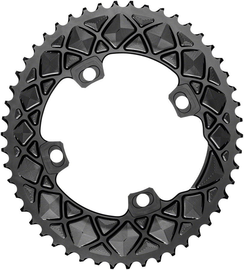 absoluteBLACK Premium Oval 110 BCD Outer Chainring FSA ABS - 50t 110 FSA ABS BCD 4-Bolt For 50/34 Combination BLK