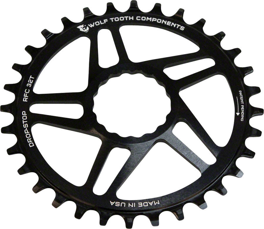 Wolf Tooth Direct Mount Chainring - 32t RaceFace/Easton CINCH Direct Mount Drop-Stop A 6mm Offset BLK