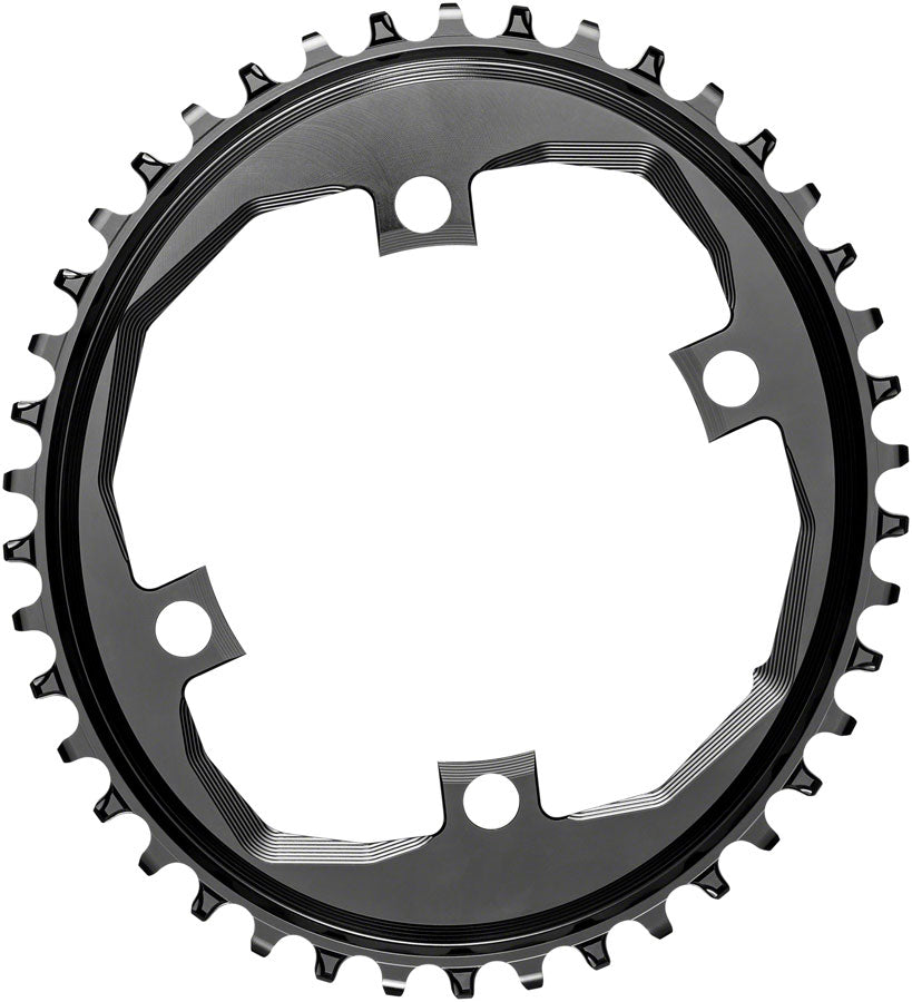 Absolute Black Oval Traction Chainring 4x110mm Apex1 42T - Black