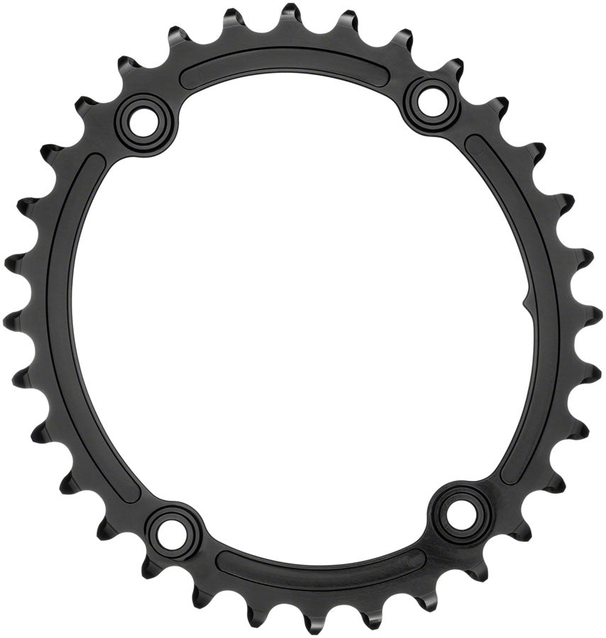 absoluteBLACK Premium Sub-Compact Oval 110 BCD Road Inner Chainring - 32t 110 Shimano Asymmetric BCD 4-Bolt BLK