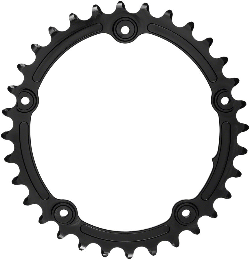 absoluteBLACK Premium Sub-Compact Oval 110 BCD Road Inner Chainring - 32t 110 BCD 5-Bolt BLK