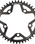 Wolf Tooth 110 BCD Cyclocross Road Chainring - 46t 110 BCD 5-Bolt Drop-Stop 10/11/12-Speed Eagle Flattop Compatible BLK