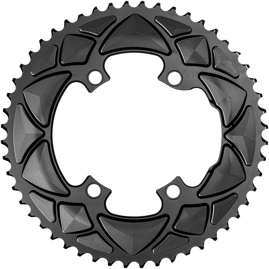 Absolute Black Round Chainring 4x110BCD Shimano Asym 50T - Black