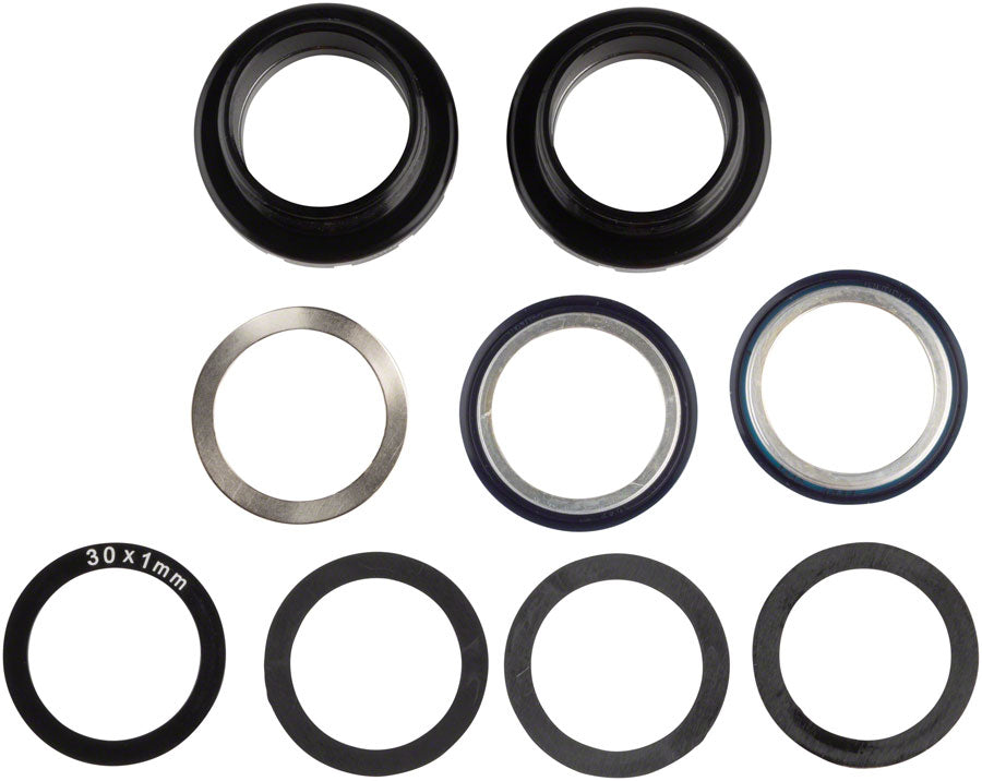 Enduro Italian Bottom Bracket - Italian Threaded For 30mm Spindles Angular Contact Bearings BLK - The Bike Hub