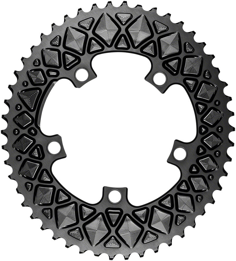 Absolute Black Premium Oval Road Chainring 5x110BCD 50T - Black