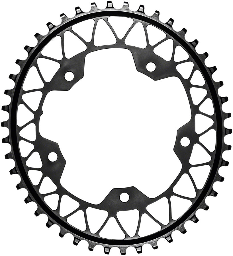 absoluteBLACK Oval 110 BCD Gravel Chainring - 44t 110 BCD 5-Bolt Narrow-Wide BLK