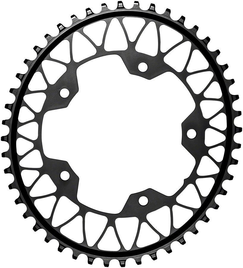 absoluteBLACK Oval 110 BCD Gravel Chainring - 48t 110 BCD 5-Bolt Narrow-Wide BLK