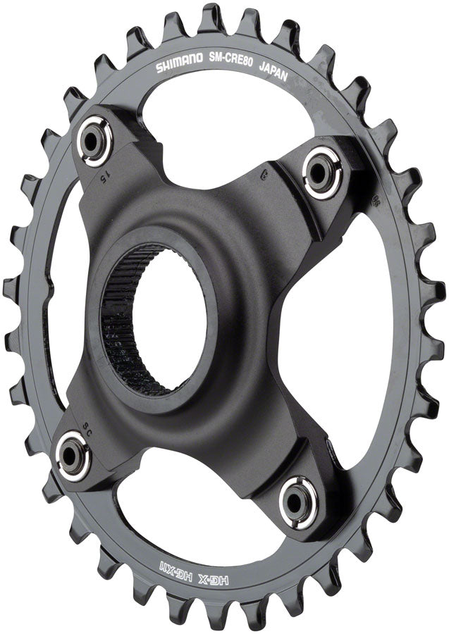 Shimano STEPS SM-CRE80 eBike Chainring - 36t 56.5mm Chainline Without Chainguide BLK
