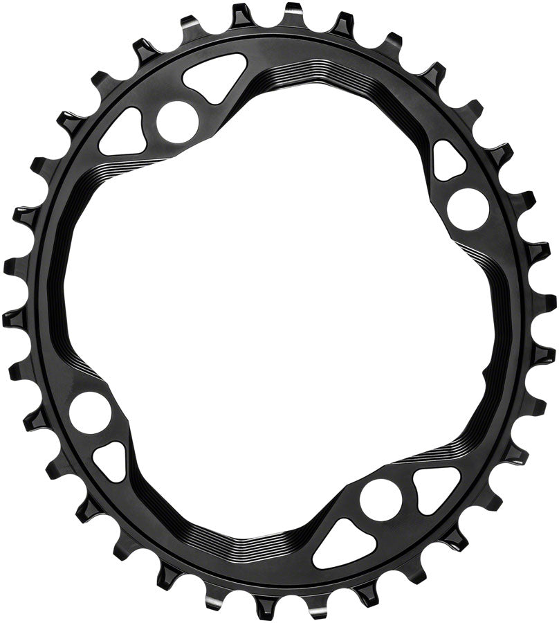 absoluteBLACK Oval 104 BCD Chainring - 34t 104 BCD 4-Bolt Narrow-Wide Black