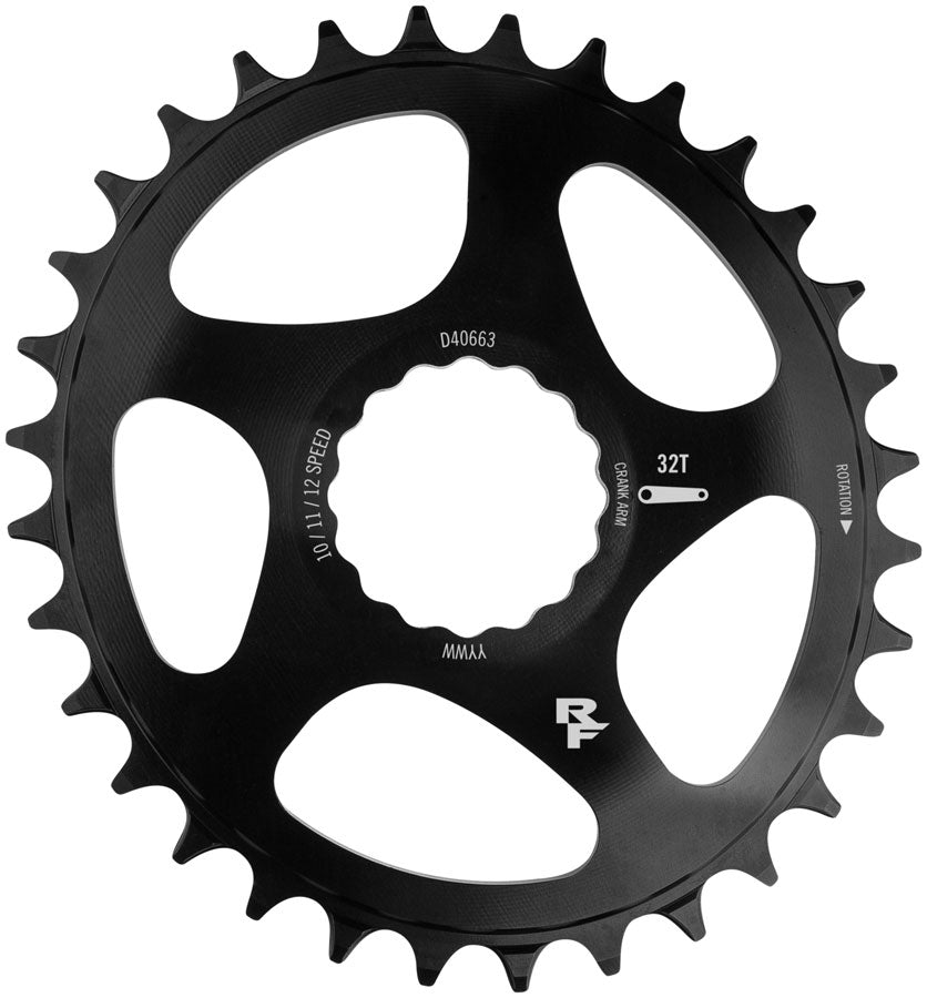 RaceFace Narrow Wide Oval Chainring: Direct Mount CINCH 32t Black