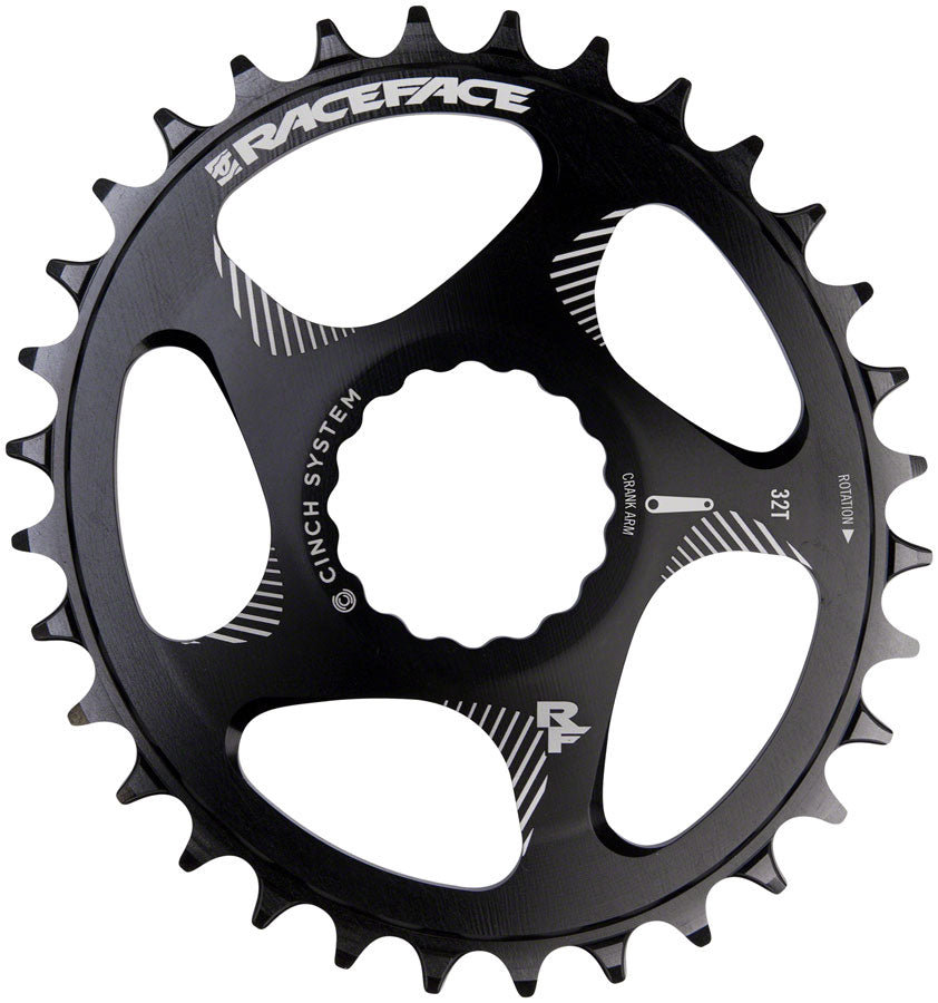 RaceFace Narrow Wide Oval Chainring: Direct Mount CINCH 32t Black