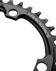 RaceFace 1x 104 BCD Hyperglide+ Chainring - 32t 104 BCD 4-Bolt Requires Shimano 12-speed Hyperglide+ Chain 7075 Aluminum BLK