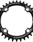RaceFace 1x 104 BCD Hyperglide+ Chainring - 32t 104 BCD 4-Bolt Requires Shimano 12-speed Hyperglide+ Chain 7075 Aluminum BLK