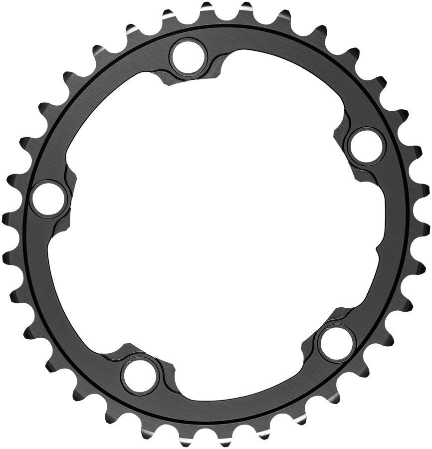 absoluteBLACK Silver Series Oval 110 BCD Inner Chainring - 34t 110 BCD 5-Bolt Gray