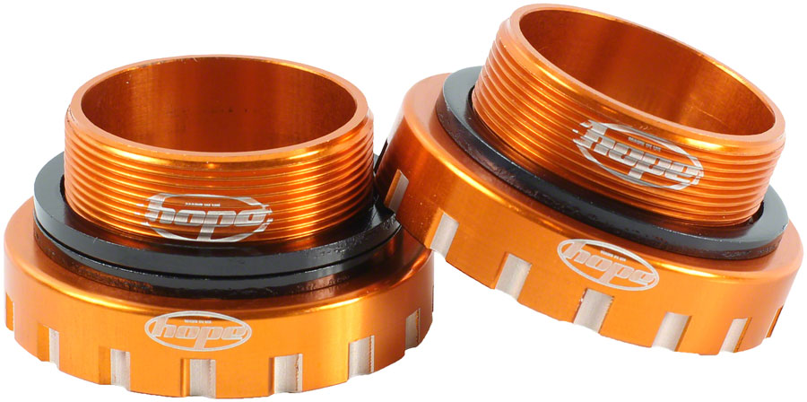 Hope BSA30 Threaded Bottom Bracket - 68/73/83/100/120mm For 30mm Spindle Stainless Orange
