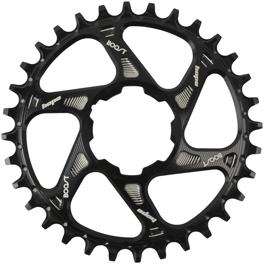 Hope Spiderless Retainer Chainring - 34t Boost Hope Direct Mount Black
