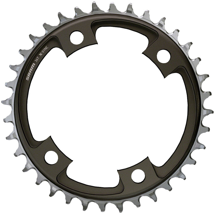 SRAM 40 Tooth 107mm BCD x 4-Bolt 1x12-Speed X-Sync Chainring Blast Black - The Bike Hub