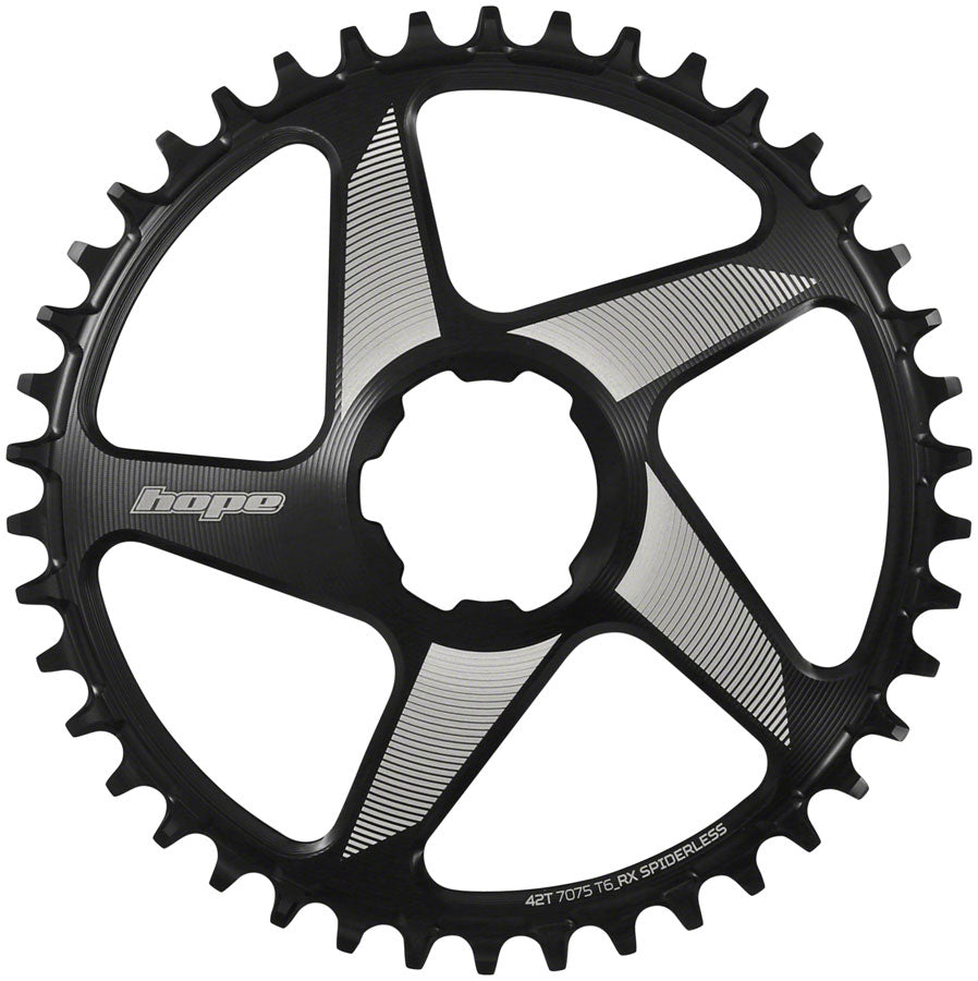 Hope RX Spiderless Chainring - 42t Hope Direct Mount Black