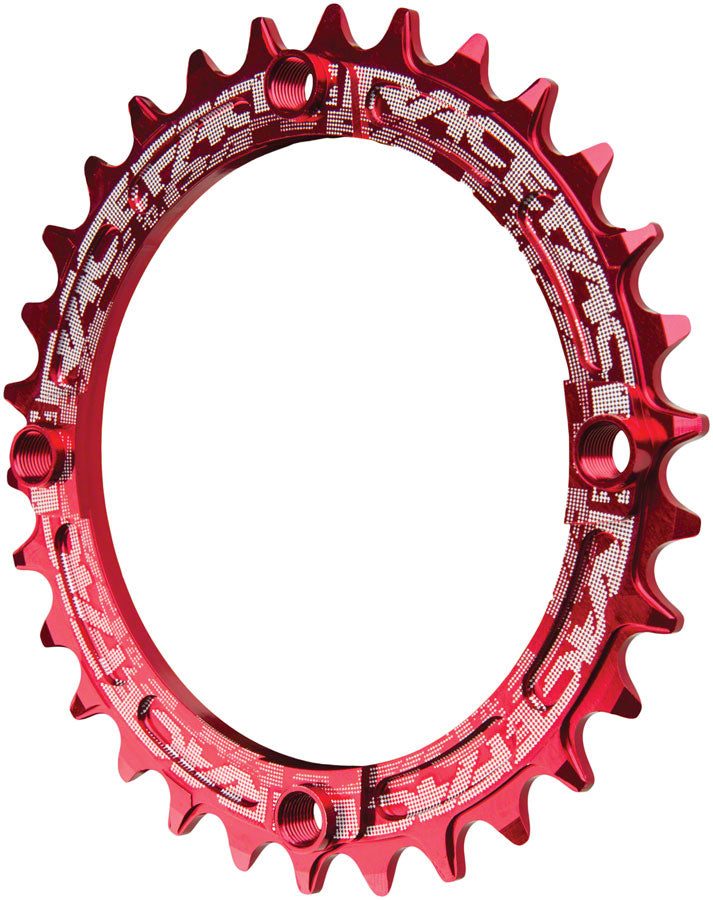 RaceFace Narrow Wide Chainring: 104mm BCD 30t Red