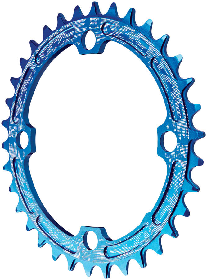 RaceFace Narrow Wide Chainring: 104mm BCD 34t Blue