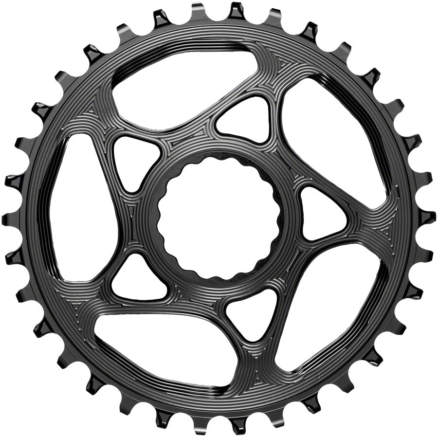 absoluteBLACK Round Narrow-Wide Direct Mount Chainring - 34t CINCH Direct Mount 3mm Offset BLK