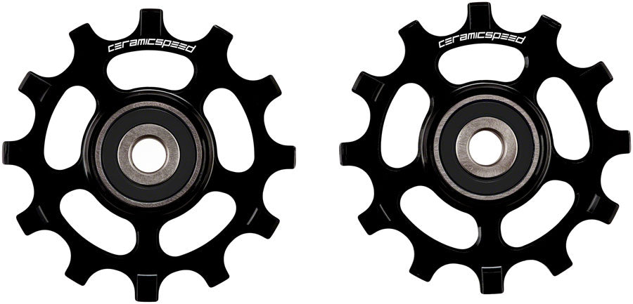 CeramicSpeed Pulley Wheels for SRAM AXS Road 12-Speed - 12 Tooth Alloy Black
