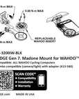 K-EDGE Wahoo Gen 7 Madone/Emomda Computer Mount - Black Anodize
