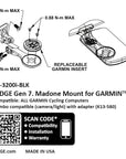 K-EDGE Garmin Gen 7 Madone/Emomda Computer Mount - Black Anodize