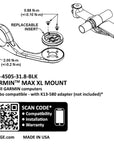 K-EDGE Garmin Max XL Mount - 31.8 Black