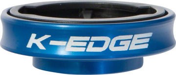 K-EDGE Gravity Stem Cap Mount for Garmin Quarter Turn Type Computers Blue
