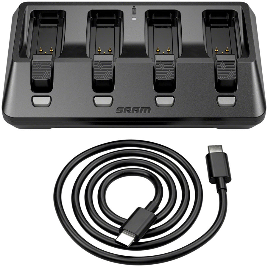 SRAM AXS eTap 4-Port Battery Base Charger - Includes USB-C Cord Batteries not included