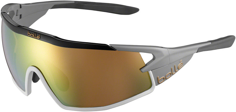 Bolle B-ROCK PRO Sunglasses - Shiny Black Brown Gold Lenses