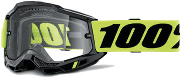 100% Accuri 2 Enduro MTB Goggles - Neon/Clear