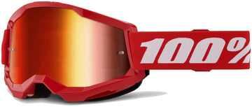 100% Strata 2 Goggles - Red/Mirror Red