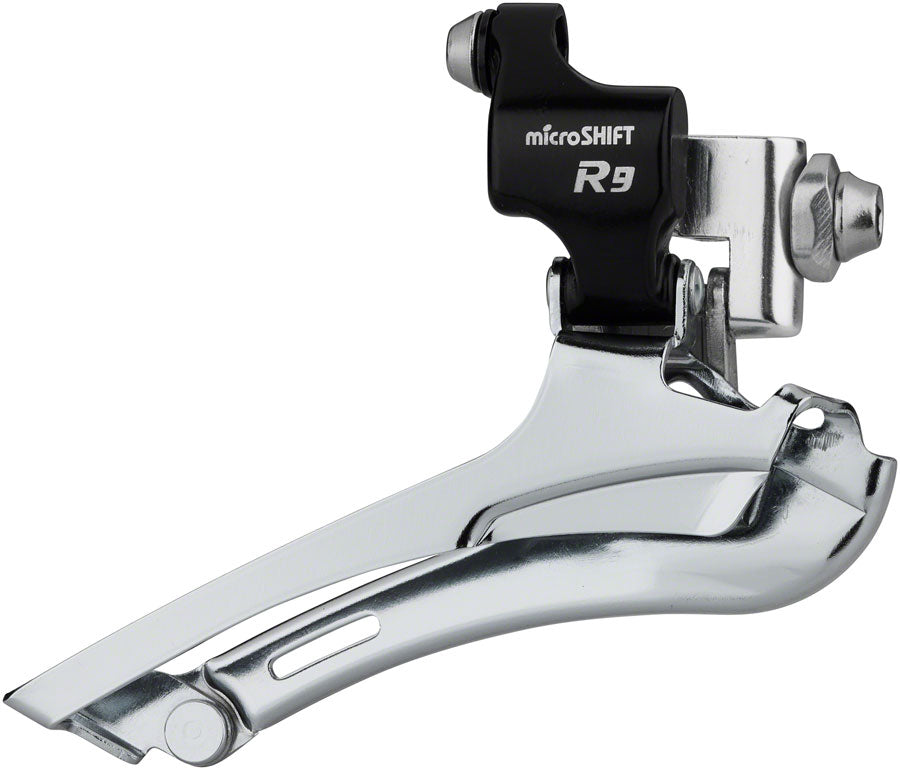 microSHIFT R9-F Double Front Derailleur - 9-Speed Double 46-52t Max Braze-On Shimano Road Compatible