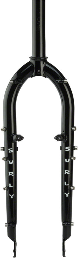 Surly Troll Fork: 26&quot; QR 1-1/8&quot; Straight Steerer Black - The Bike Hub