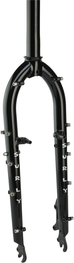 Surly Troll Fork: 26&quot; QR 1-1/8&quot; Straight Steerer Black - The Bike Hub