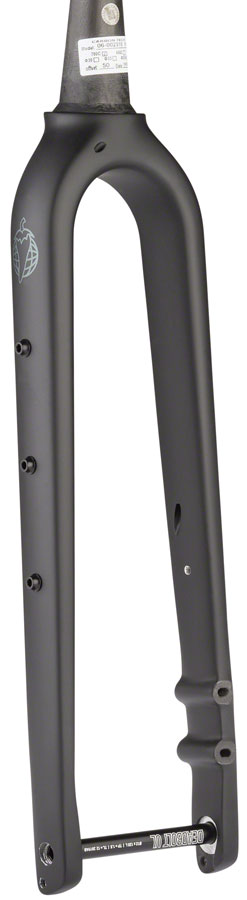 Salsa Waxwing Carbon Deluxe Fork - 700c/650b 100x12mm Thru-Axle 1-1/8&quot; Tapered Carbon Flat Mount Disc BLK