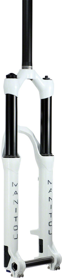 Manitou Circus Expert Suspension Fork - 26&quot; 100 mm 20 x 110 mm 41 mm Offset Gloss White Straight Steerer